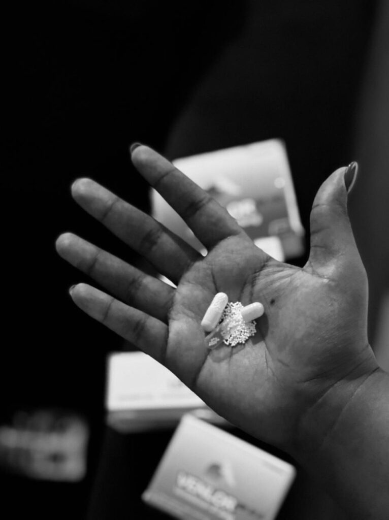 Medication in hand